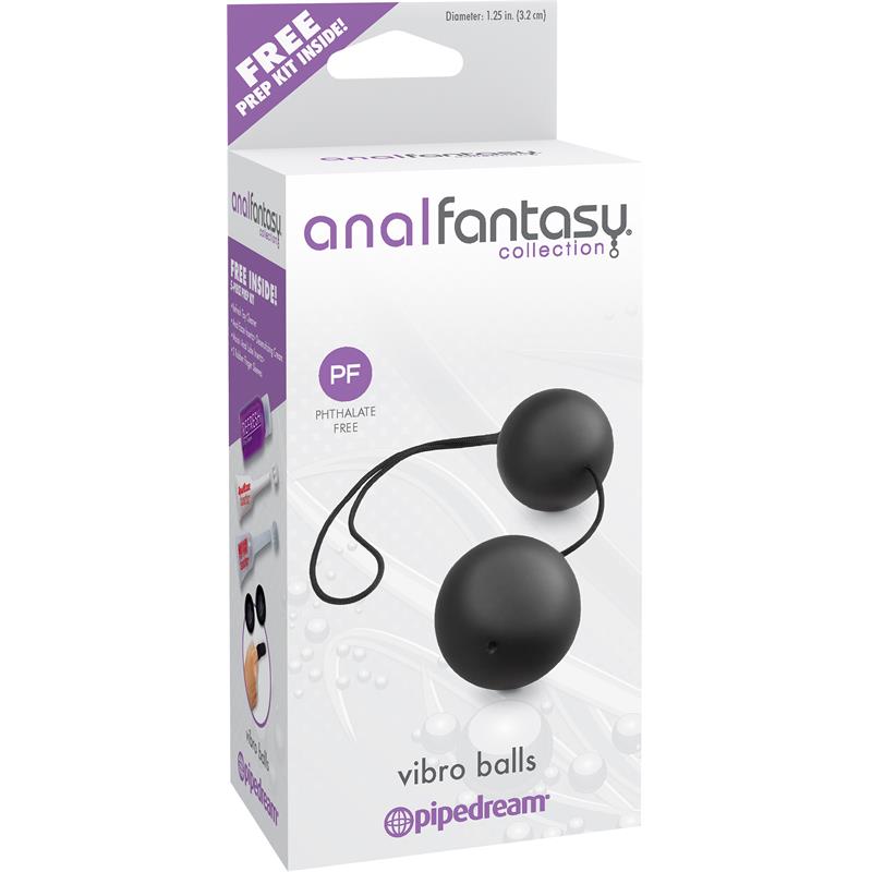 Bolas Vibratórias Anal Fantasy Collection - Cor Preta - Imagem 3