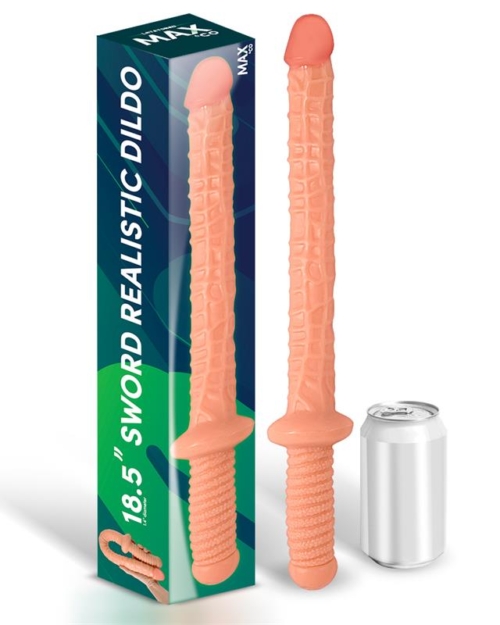 Lâmina Vibrador Espada Realista Forma 18.5 Espada Natural