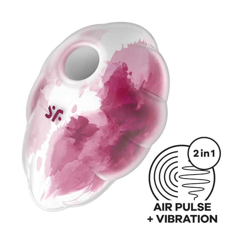 Sucção e Vibrador Cloud Dancer Impressão Vermelha