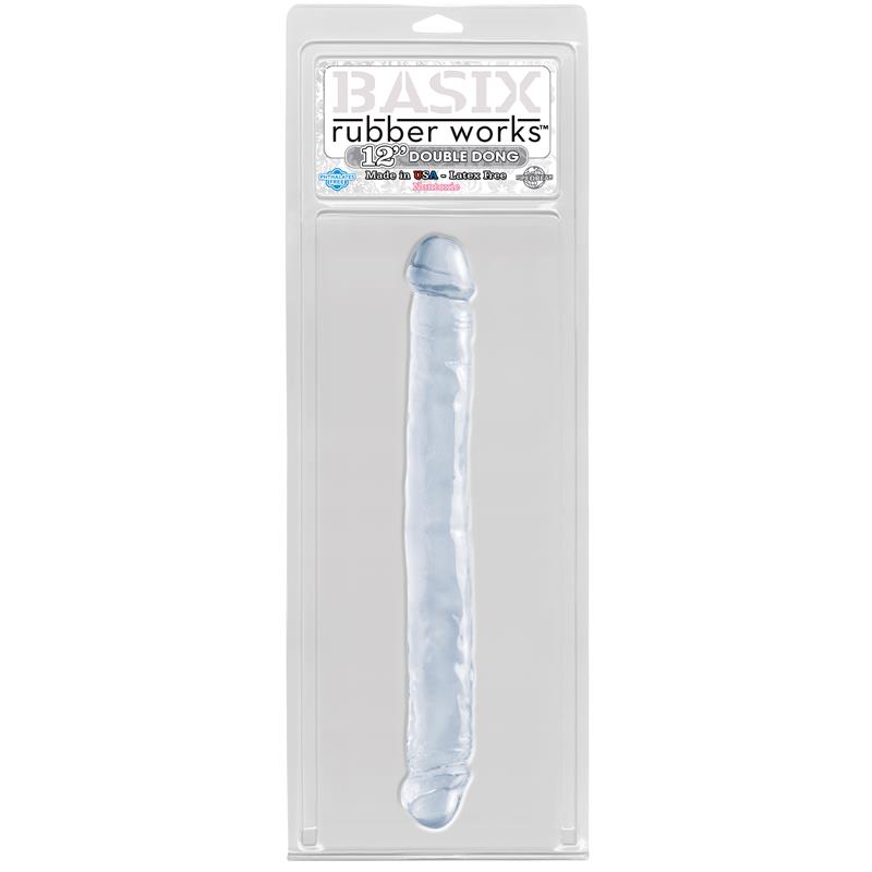 Vibrador Duplo 30,50 cm Transparente - Imagem 2