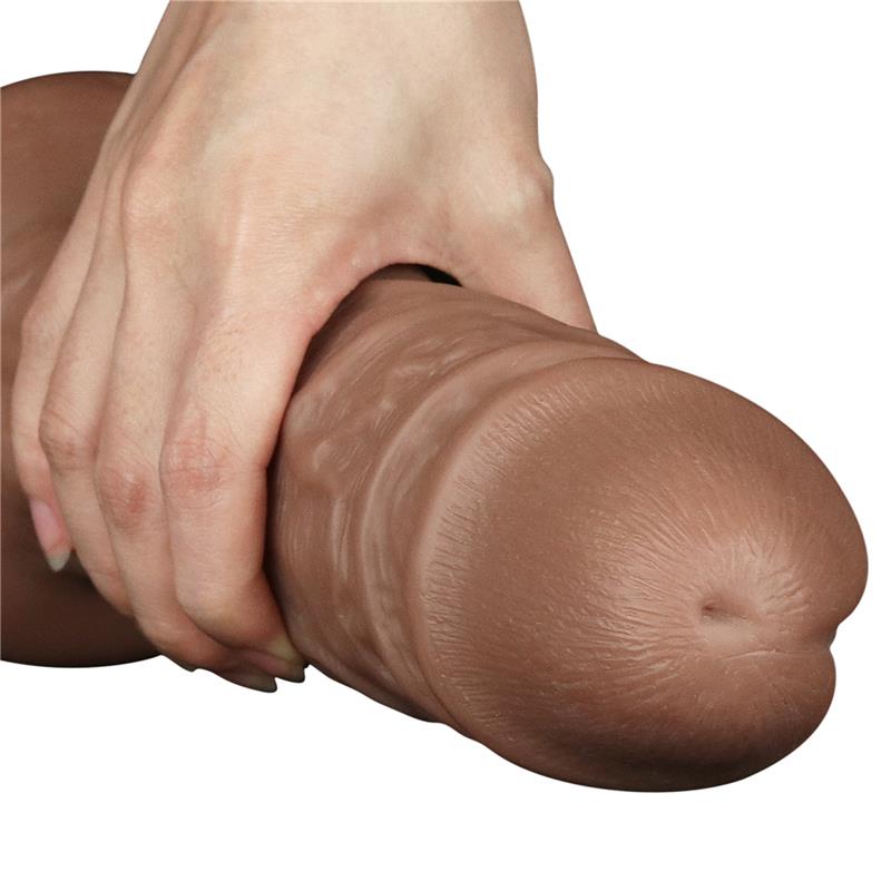 Dildo King 10.5 com vibração marrom gordinha - Imagem 5