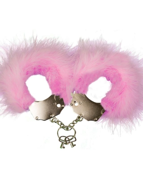 Algemas de Metal com Penas Rosa