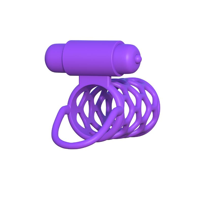 Anel vibratório Fantasy C-Ringz Cage para casais roxo - Imagem 7