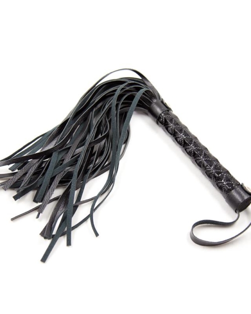 Flogger Padrão diamante e cabo de metal 39 cm preto