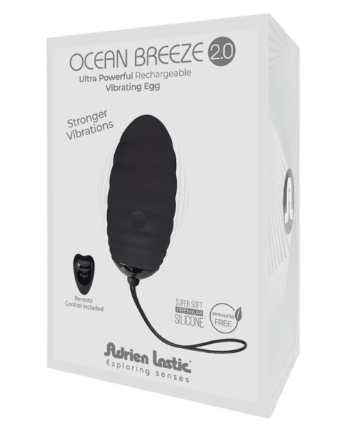 Ovo Vibratório com Controle Remoto Ocean Breeze 2.0 Preto