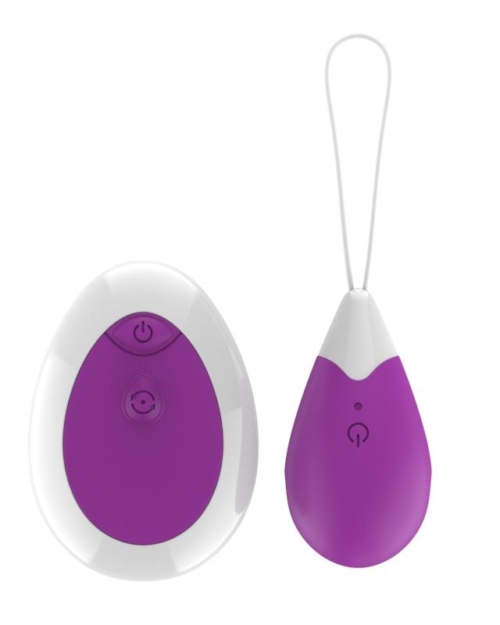 Ovo vibratório com controle remoto USB roxo