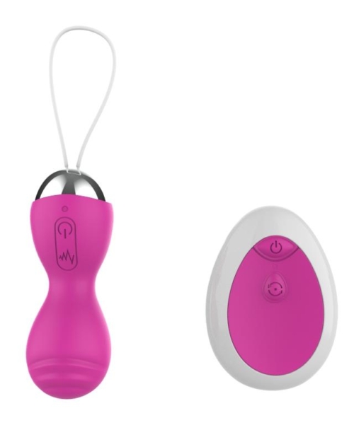 Ovo vibratório de controle remoto USB rosa