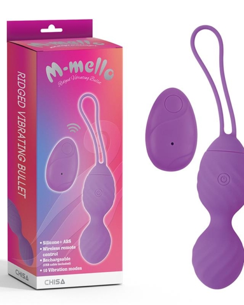 Ovo Vibratório Controle Remoto Ridged USB Silicone 7.4