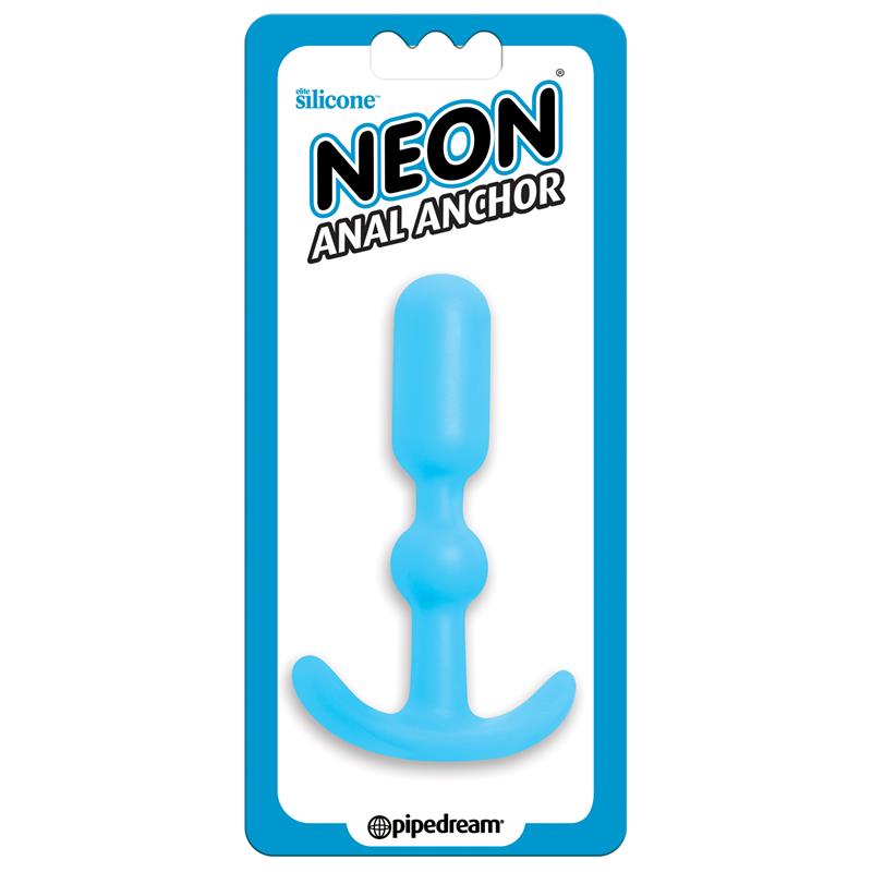 Plug Anal Neon Largo Azul - Imagem 2