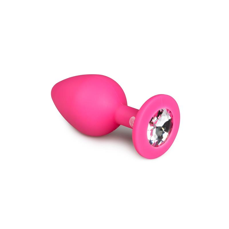 Plugue com Silicone Transparente Cristal Rosa