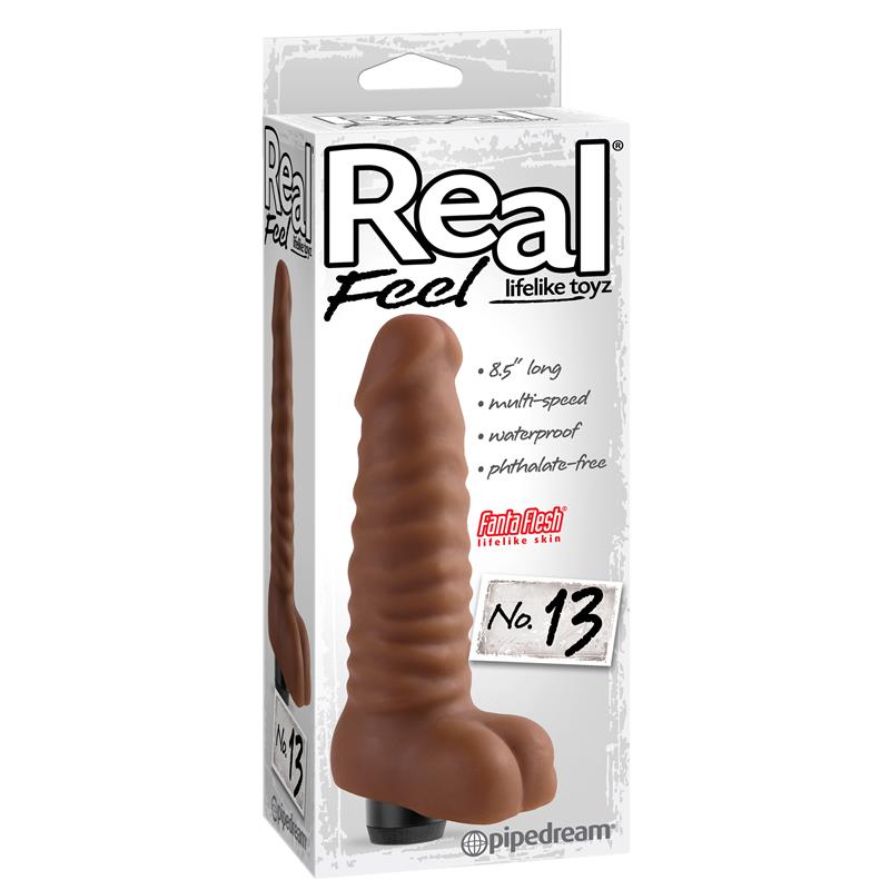 Vibrador Real Feel Lifelike Toyz nº 13 marrom - Imagem 2