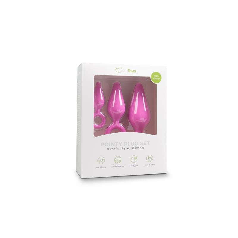 Conjunto de 3 tampões de silicone rosa - Imagem 4