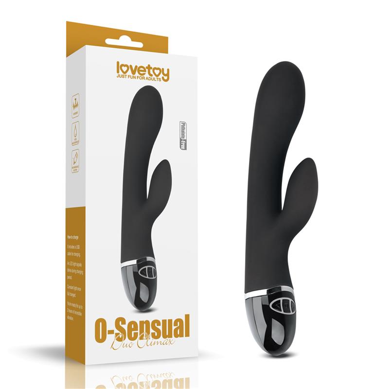 Vibrador O-Sensual Clit Duo Climax preto - Imagem 9